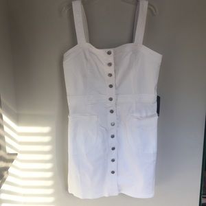 Denim, button front dress