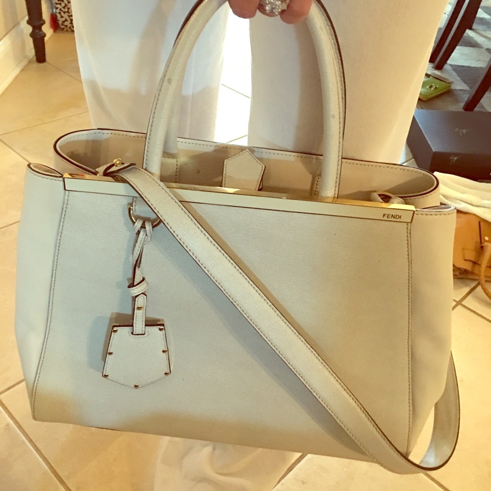 Fendi 2jours limited edition leather satchel bag