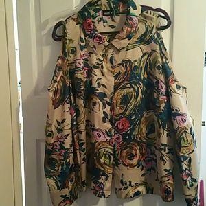 Allen B cold shoulders blouse XL Allen B cold shoulders blouse XL