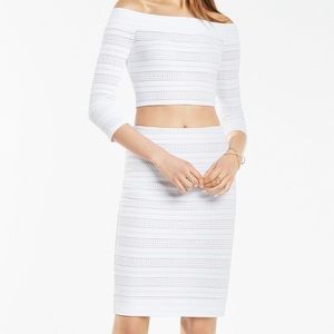 BCBGMAXAZRIA Bettie eyelet two piece dress