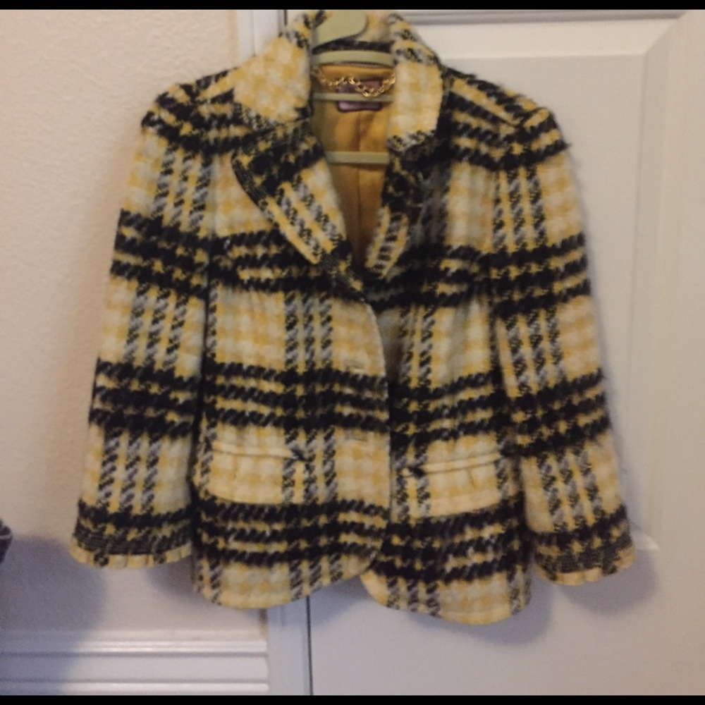 Juicy couture yellow and black blazer