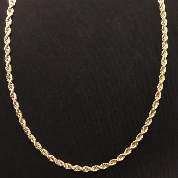Gold Chain Rope Chain Necklace 20in 6mm - Picture 3 of 4