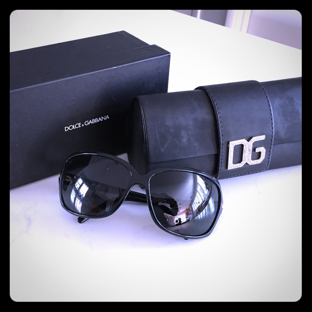 Dolce and Gabbana black sunglasses.