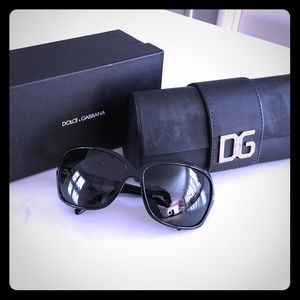 Dolce and Gabbana black sunglasses.
