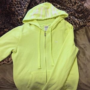 Pink VS zip up hoodie