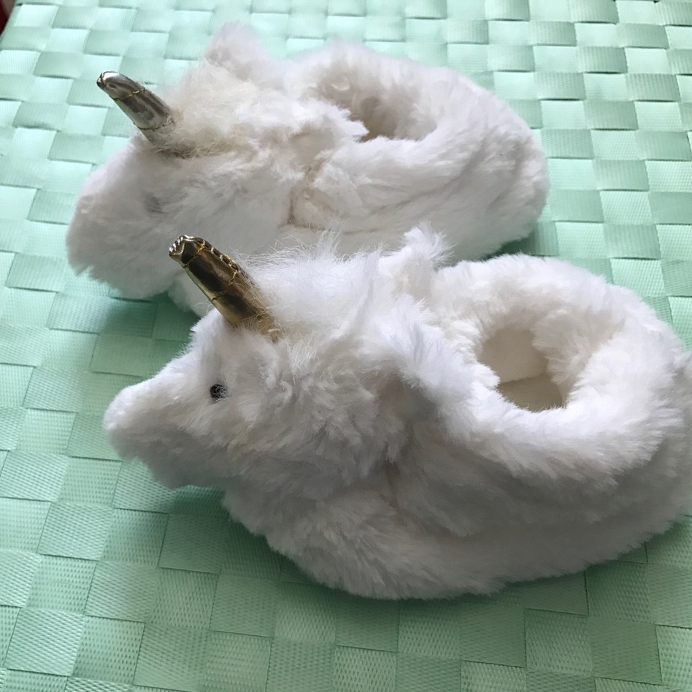 Pottery barn kids unicorn slippers.  Unworn