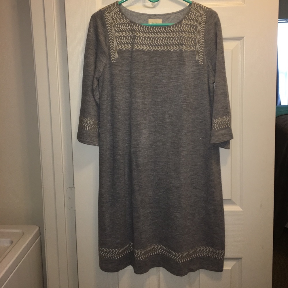 Anthropologie gray dress