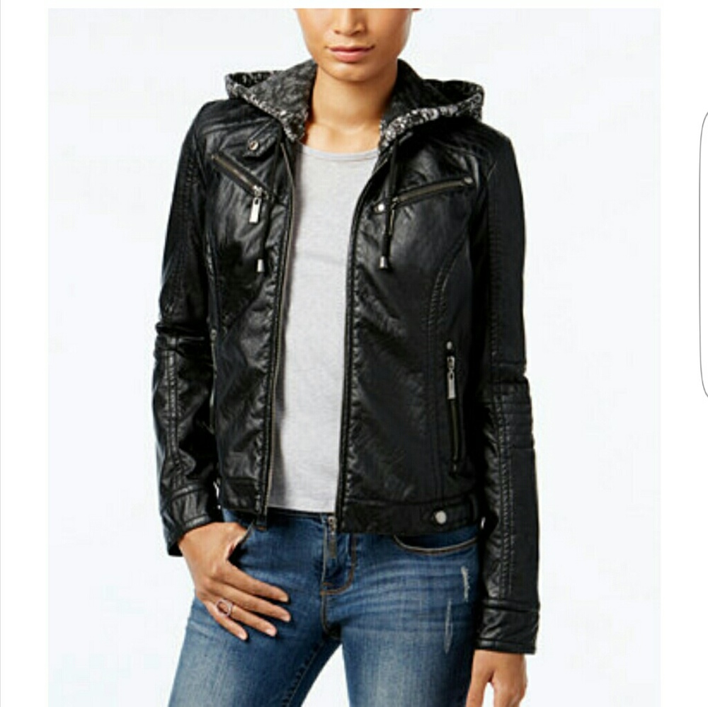 Faux leather jacket