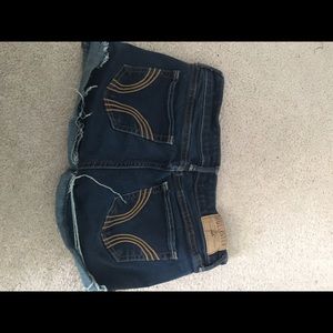 Dark wash Hollister shorts