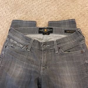 Gray lucky brand Zoe skinny jeans