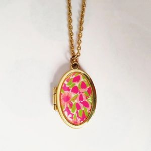 Lilly Pulitzer Patterned Dog Tag Locket