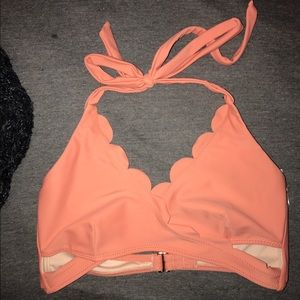 Coral cross bikini