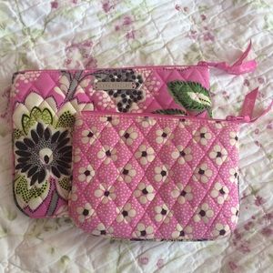 Bundle of TWO VB "Priscilla Pink" cosmetic pouches