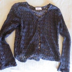 Loose Knit Black Shrug