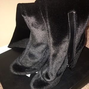 Black thigh high boots