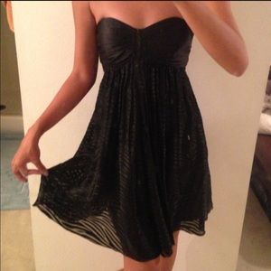 EXPRESS Strapless Silk Dress
