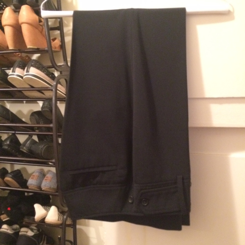 Black unlined dress slacks, petite