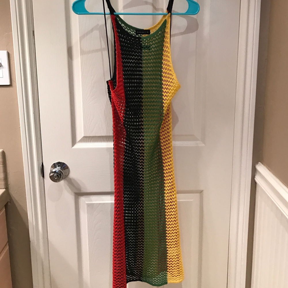 Rasta mid-length dress (Rihanna like)  w/ tags