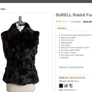 Surell rabbit fur vest