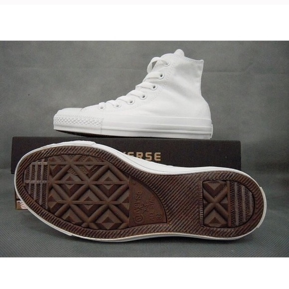 CONVERSE MENS CHUCK TAYLORS WHITE ALL WHITE - Picture 3 of 7