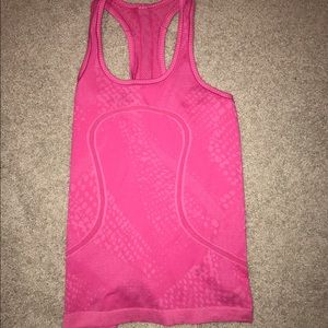 Pink Lululemon Swiftly Tech Racerback Tank Top