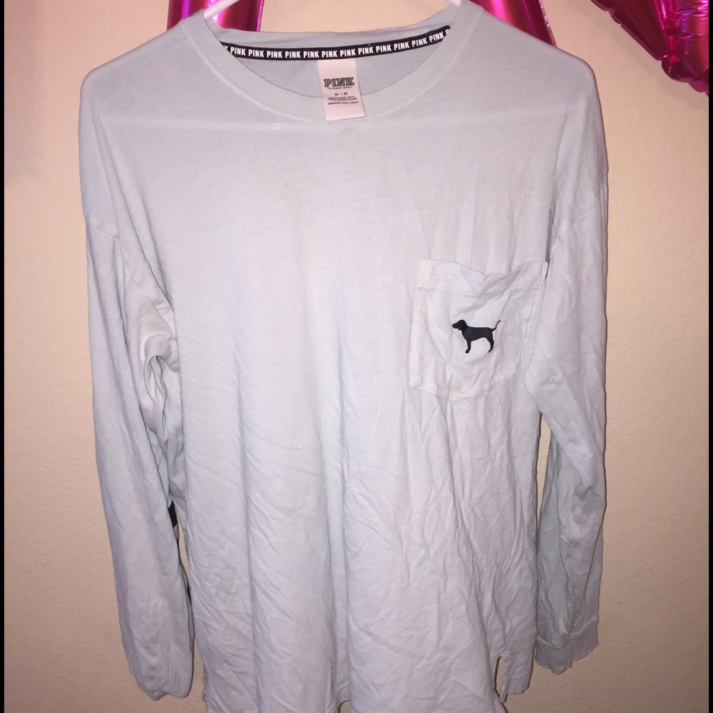 VS Pink long sleeve campus tee