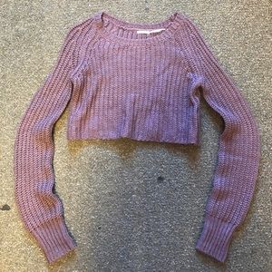 Purple crop sweater