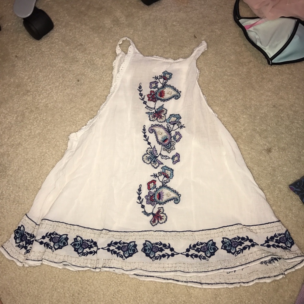 White embroidered top