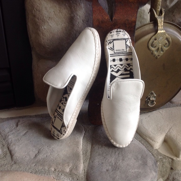 🍃💕NWT Dolce Vita Leather Slip On Mule Espadriile - Picture 4 of 8