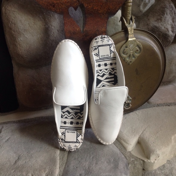 🍃💕NWT Dolce Vita Leather Slip On Mule Espadriile - Picture 6 of 8