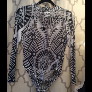 NWT tattoo bodysuit