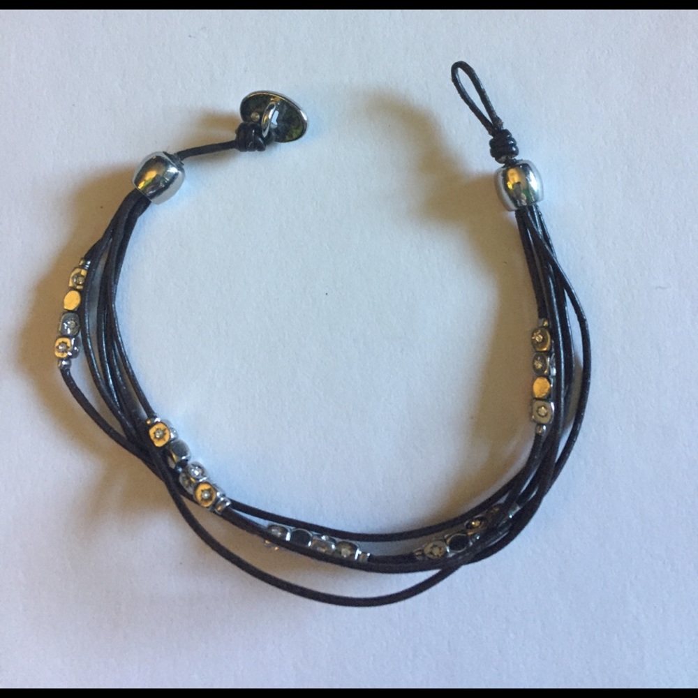 Black and silver bracelet