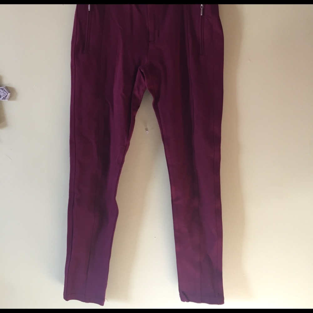 Women's maroon jeans
