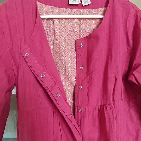 Collarless 3/4 Sleeve Jacket - Picture 3 of 3