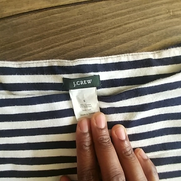 J. Crew Black and White Striped Shirt - Picture 2 of 2