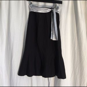 Yves Saint Laurent rive gauche black silk skirt