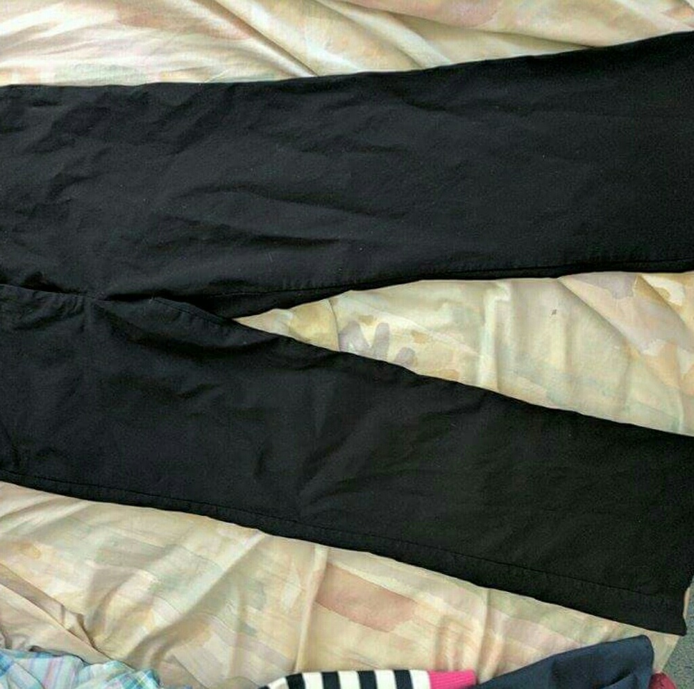 Black slacks wide leg
