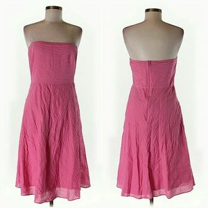 3/$30 J. Crew Textured Pretty Pink Strapless Dress