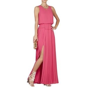 Bcbgmaxazria pink Janine slit dress