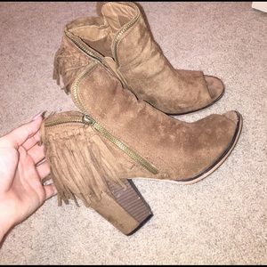 Fringe booties