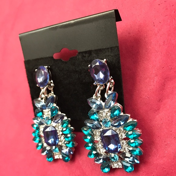 New Fabulous White Gold Plated Statement Earrings - Picture 2 of 3