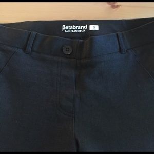 Betabrand Dress Pant Yoga Pant - charcoal st leg