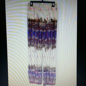 Chenault Multicolor Elastic Waist Geometric Straig