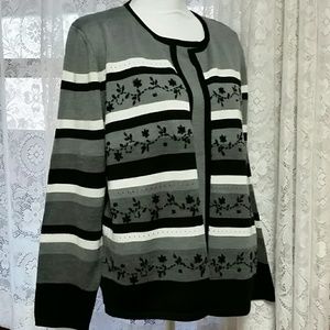 Cardigan with built-in shell