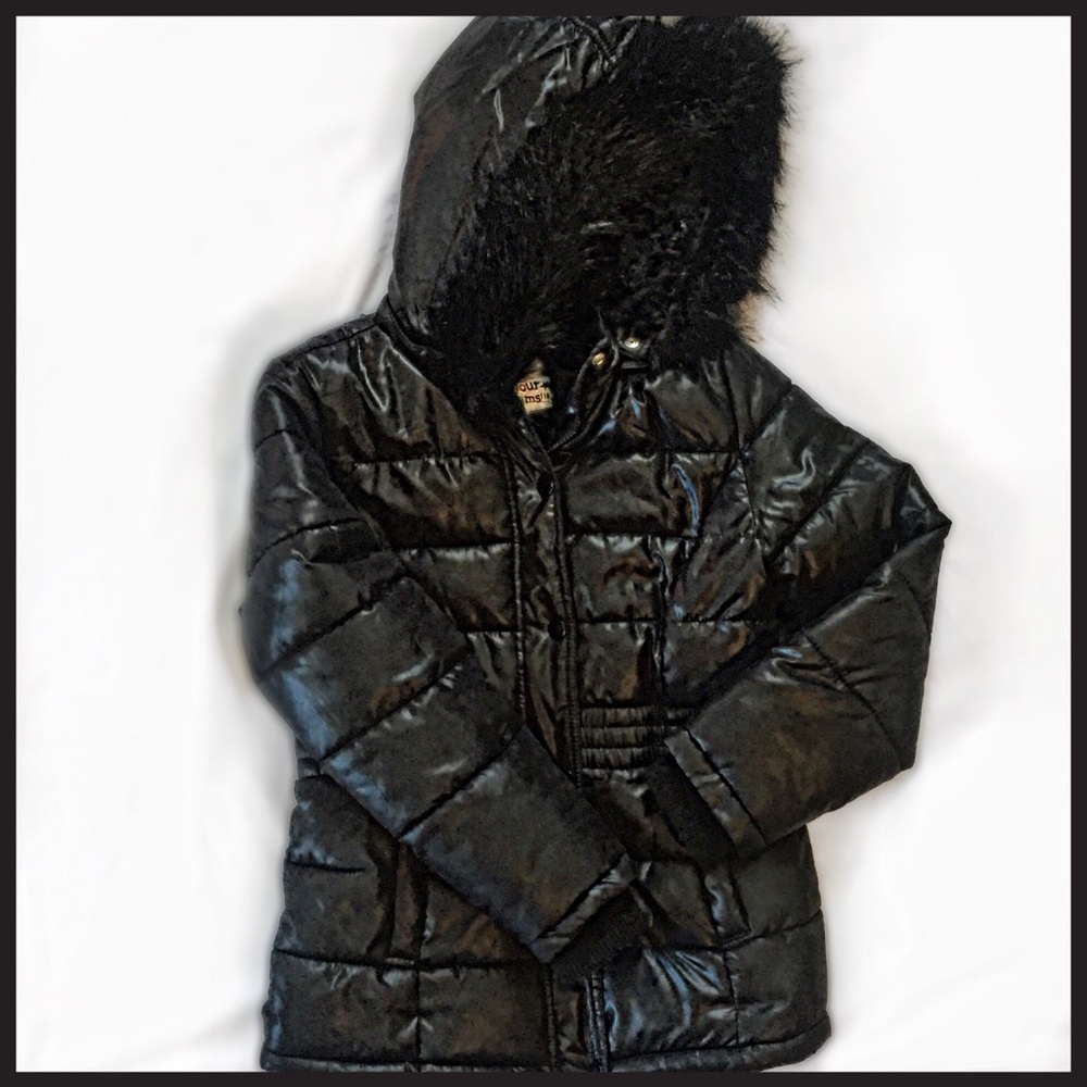 Girls puffer hooded coat from JUSTICE