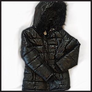 Girls puffer hooded coat from JUSTICE