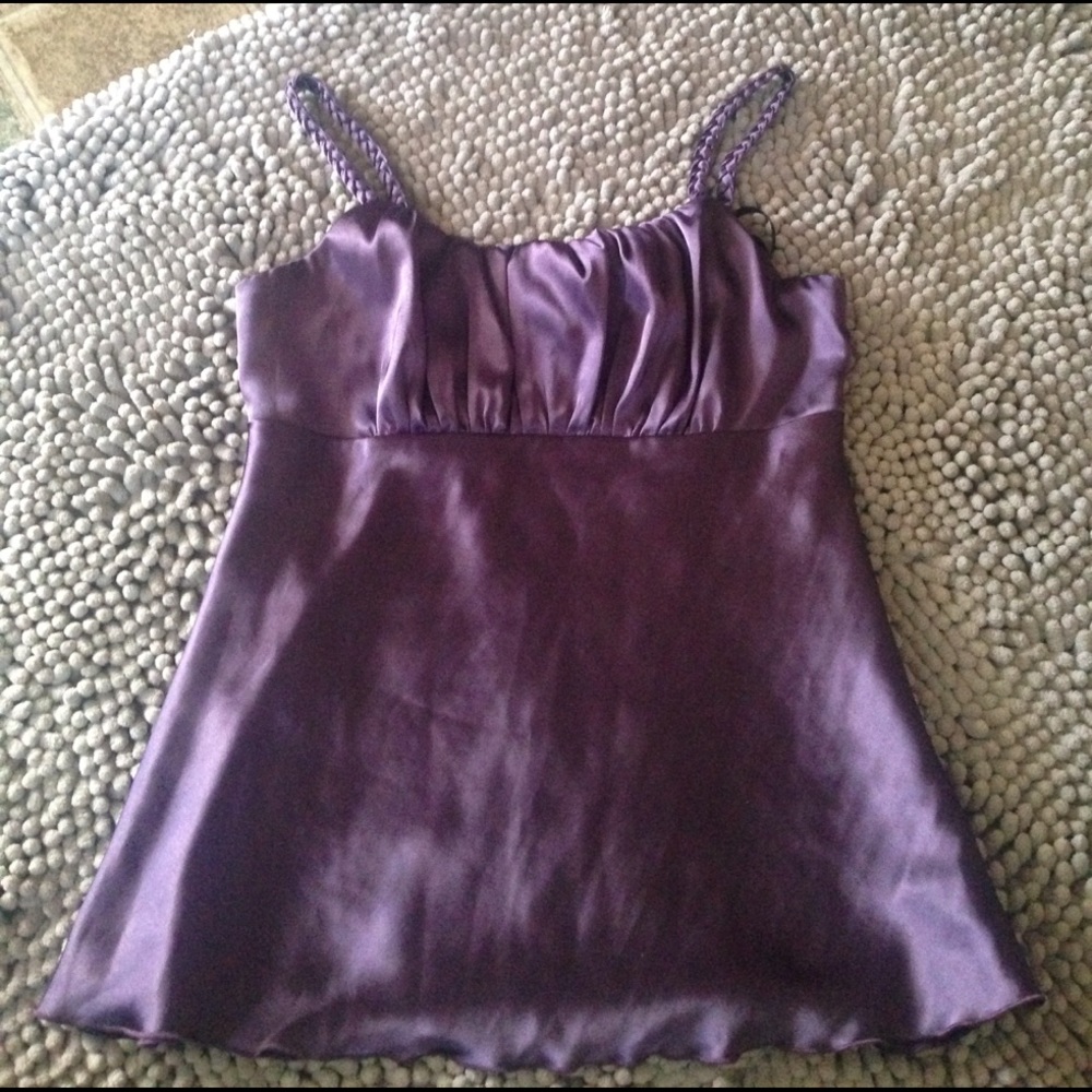 Purple silk top elegant