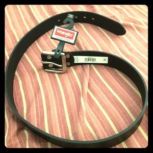 Black Wrangler Genuine Leather Belt