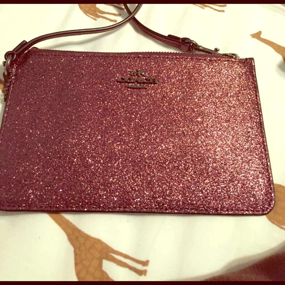 Coach glitter wristlet!! Never been used