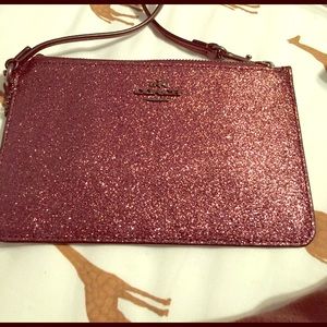 Coach glitter wristlet!! Never been used
